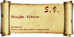 Stoján Viktor névjegykártya